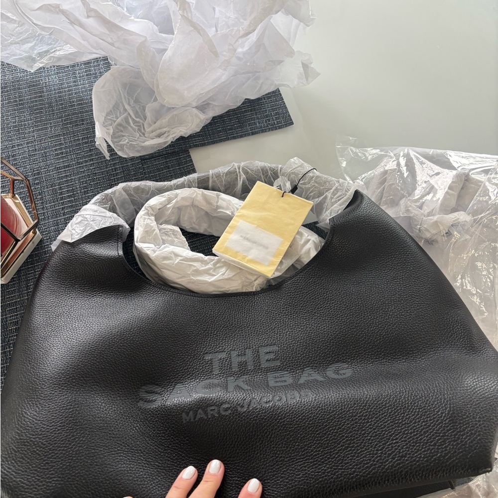 Marc Jacobs Black Leather The Sack Bag Large NWT - Picture 12 of 14
